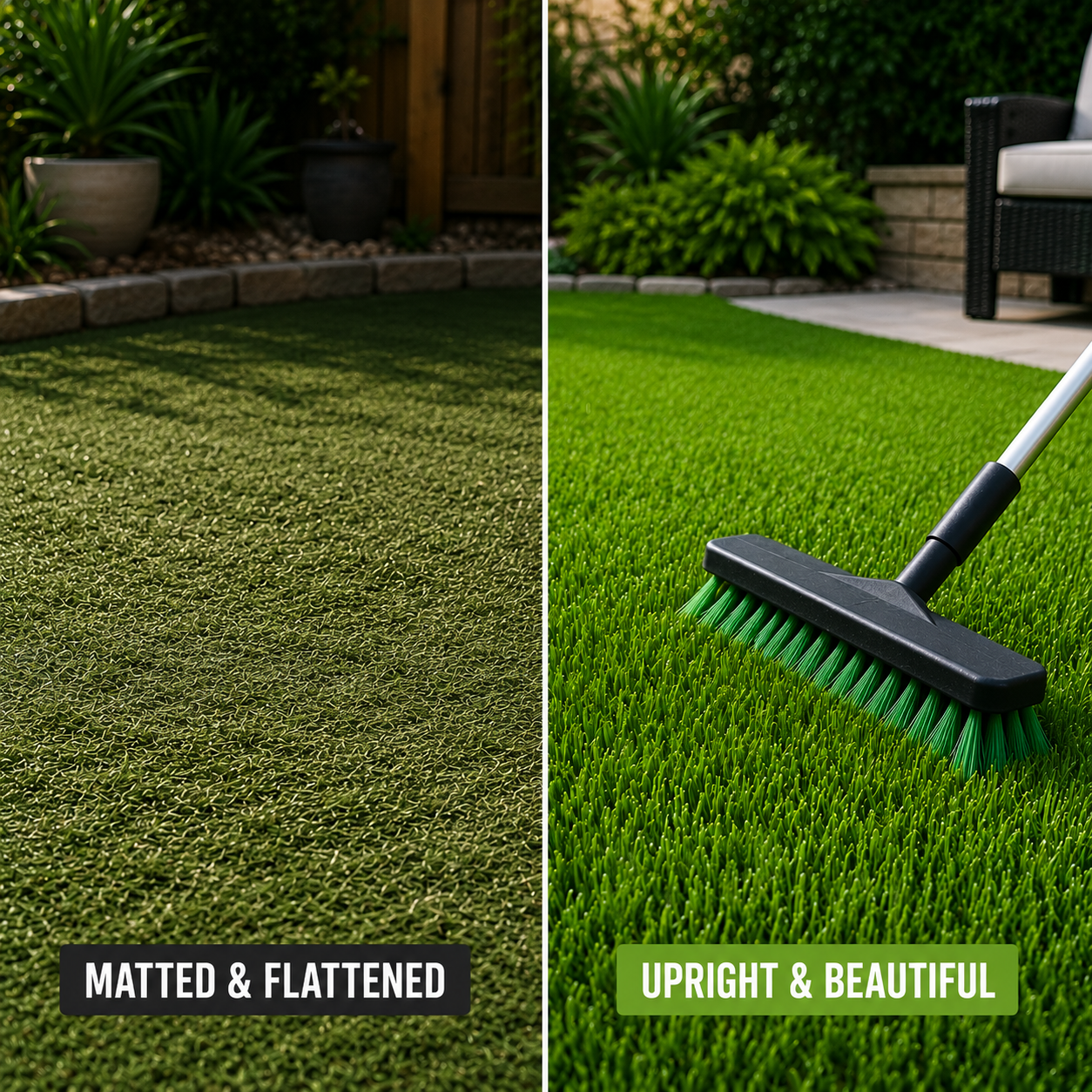 Blog #031: Why Is My Artificial Turf Matted Down? How to Restore Flattened Grass Fibers