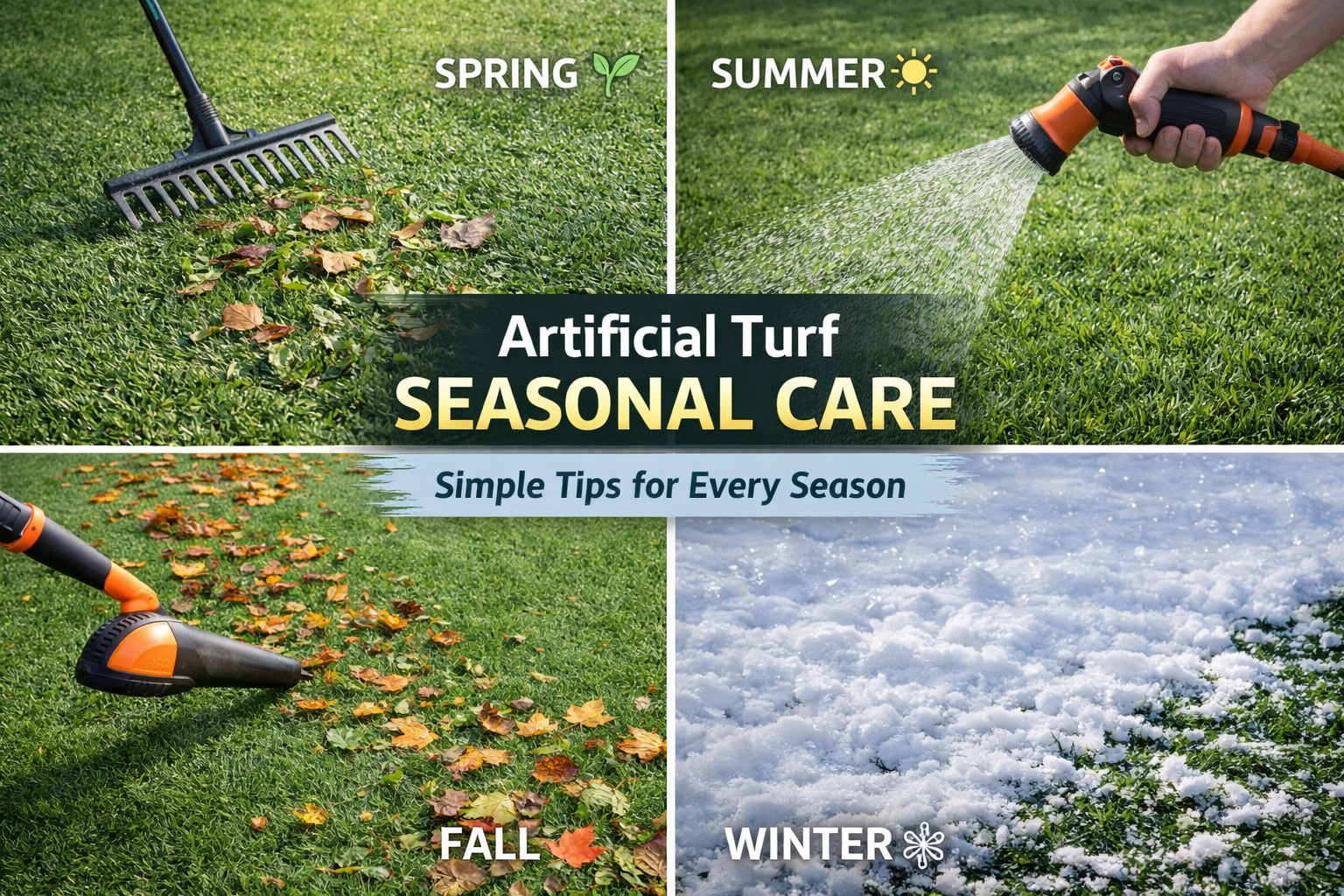 Blog #019: Artificial Turf Seasonal Care — How to Maintain Your Lawn Year-Round